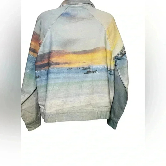 Blank NYC Lost In Paradise Painted Denim Jacket Size M NWT - Picture 4 of 6